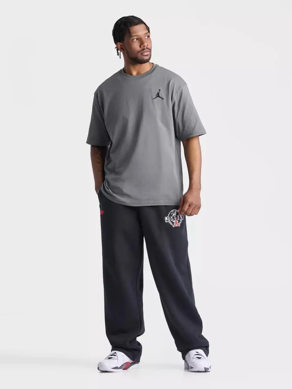 Jordan Men's Gray Short-Sleeve Crew Tee